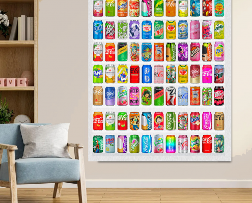 SODA CANS 100x120cm